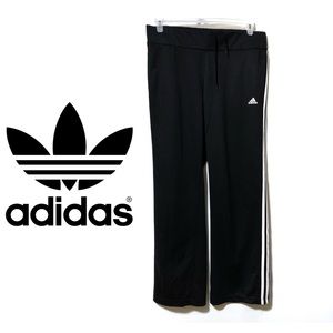 Women’s L Adidas Wide Leg 11” Rise Athletic Pants